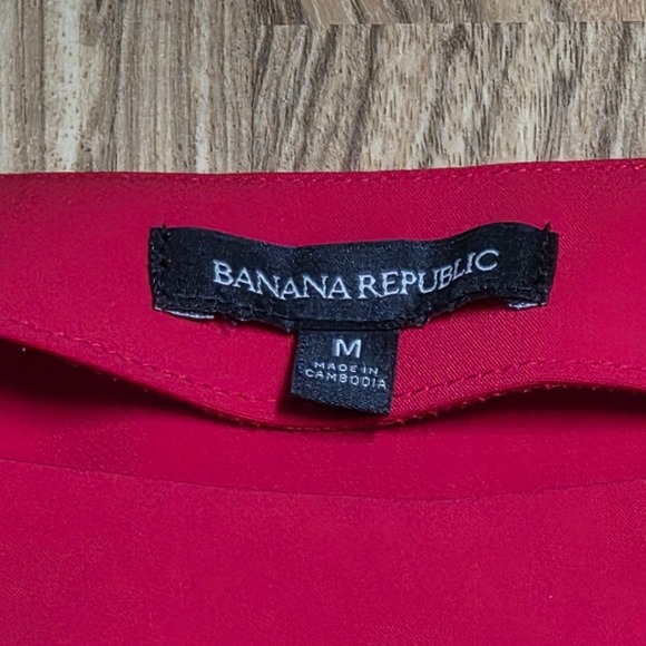Banana Republic Red Blouse Size Medium - Picture 3 of 7